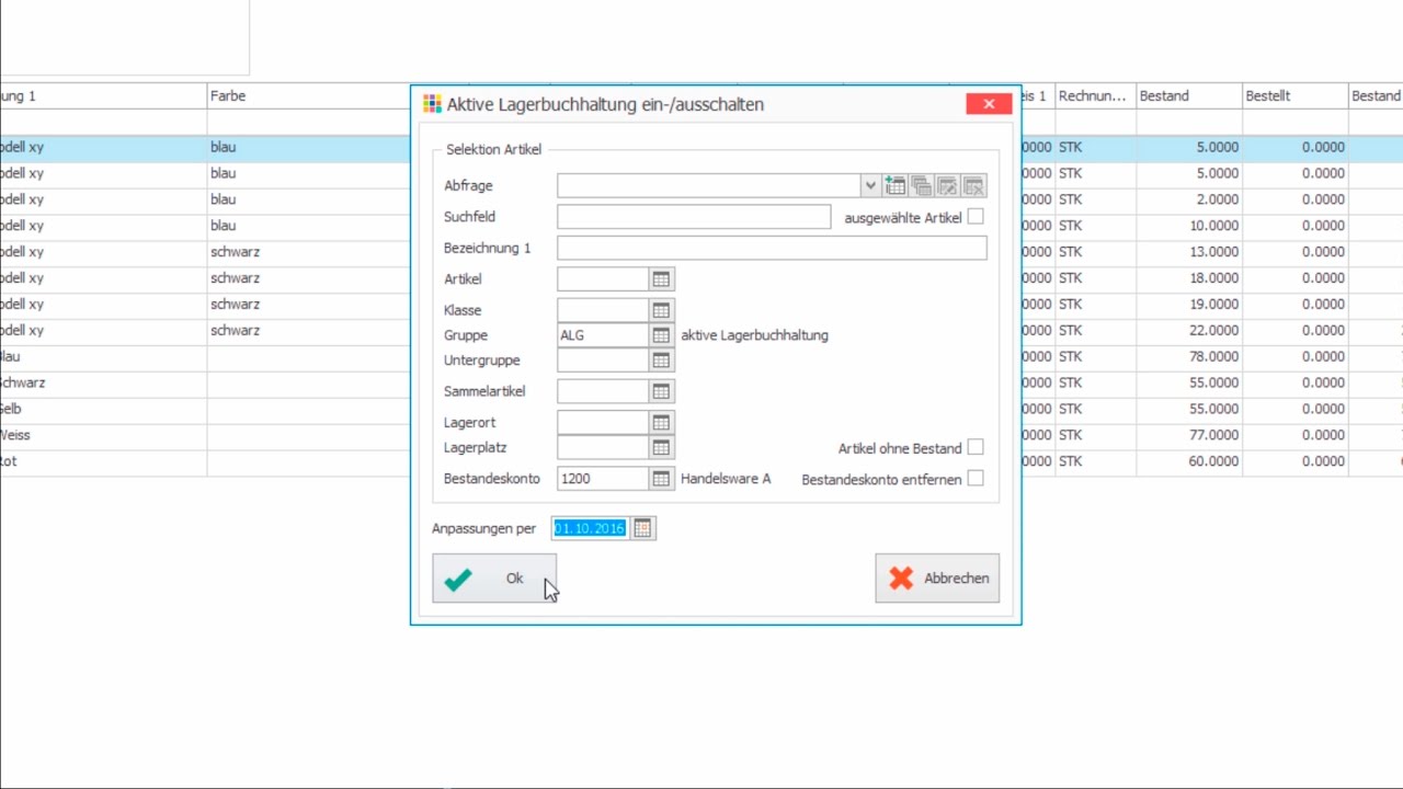 PROFFIX Tutorial: Aktive Lagerbuchhaltung