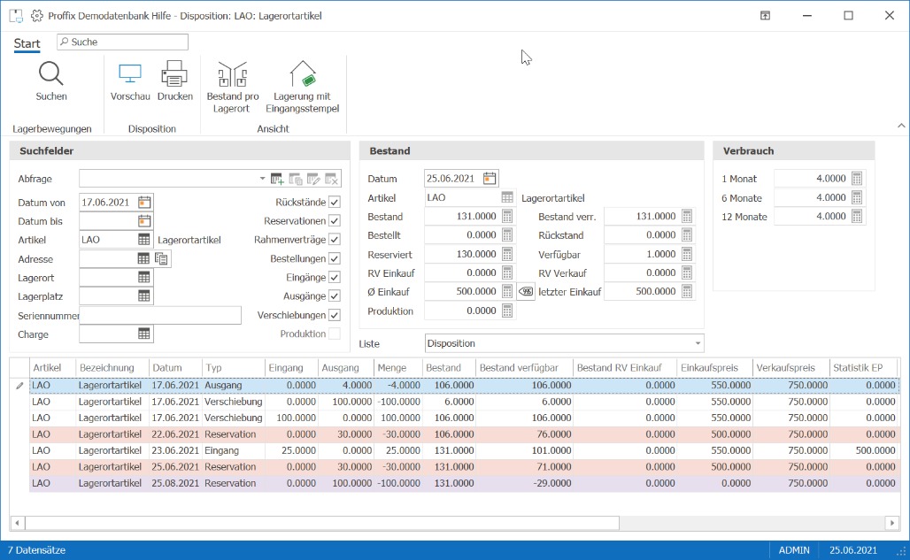 Proffix Px5 Einkauf-Software mit Dispofenster für die optimale Warenverfügbarkeit