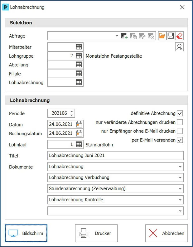 Lohnabrechnung in der Proffix Px5 Lohnbuchhaltung erstellen