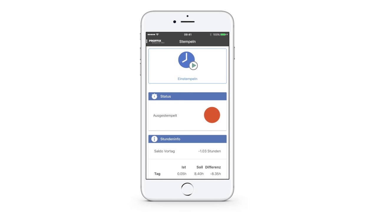 PROFFIX Zeiterfassung mobile — Tutorial